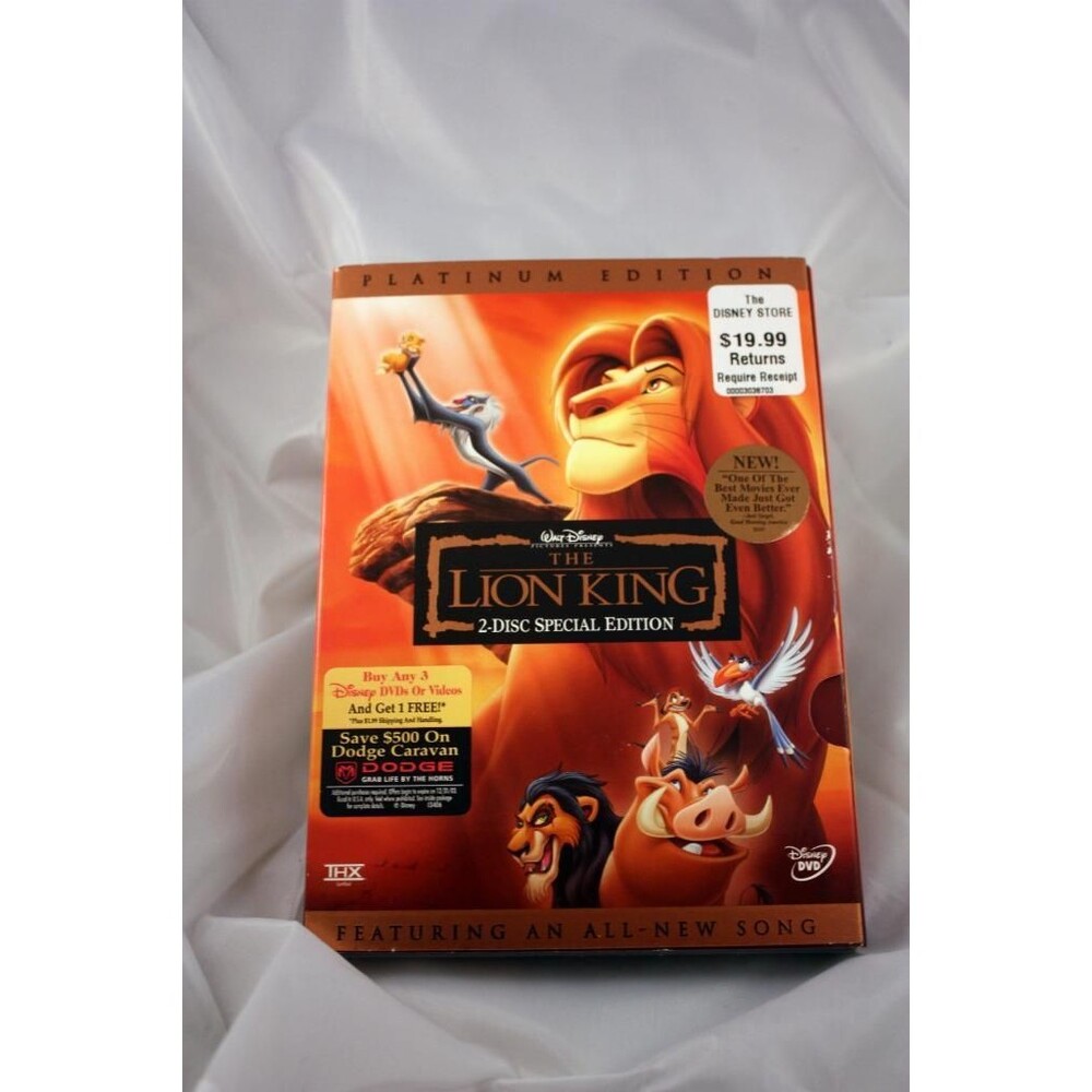 The Lion King (DVD, 2003, 2-Disc Set, Platinum Edition Features an All-New Song)